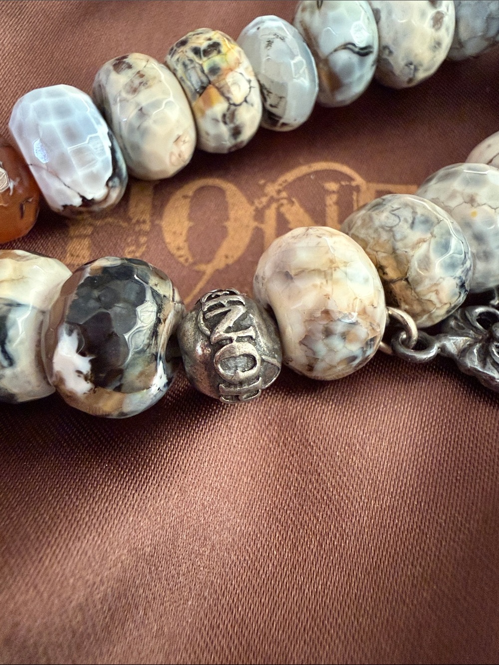 HONESTY beaded stretch bracelet with Satin Drawstring Pouch. - Picture 4 of 4